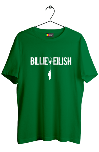 Футболка чоловіча з принтом "Біллі Айліш". Біллі айліш, логотип біллі айліш, принт біллі айліш, співачка біллі айліш. 2070702