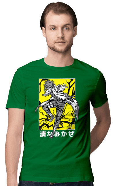 Men's t-shirt with prints Anime 40. Anime, character, manga, minato namikaze, naruto, ninja, tv series. 2070702