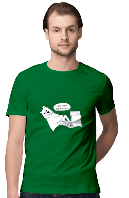 Футболка чоловіча з принтом "Собака програміст". Angular, c, css, html, it, javascript, jquery, php, python, react, svelt, vue, айтишник, айті, гумор, код, кодувати, прогер, програміст, програмісти, ти ж, ти ж програміст, тиж програміст. 2070702