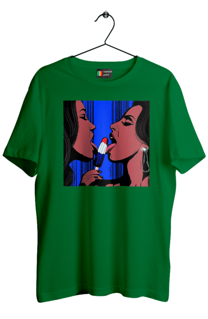 Футболка чоловіча з принтом "Дівчата Лижуть Морозиво". Лізатт, смоктати. 2070702