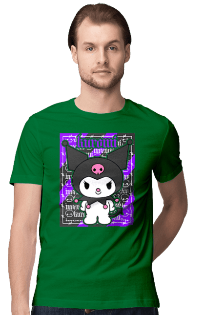 Men's t-shirt with prints Hello Kitty Kuromi. Anime, character, hello kitty, kuromi, my melody, sanrio. 2070702