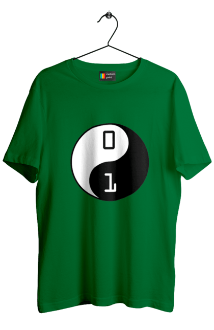 Футболка чоловіча з принтом "Інь Янь". Angular, c, css, html, it, javascript, jquery, php, python, react, svelt, vue, айтишник, айті, гумор, код, кодувати, прогер, програміст, програмісти, ти ж, ти ж програміст, тиж програміст. 2070702