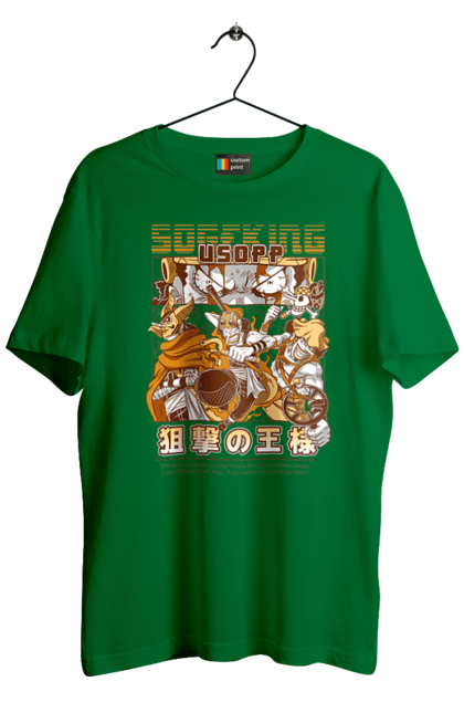 Men's t-shirt with prints One Piece Usopp. Anime, manga, one piece, sniper, straw hat pirates, usopp. 2070702