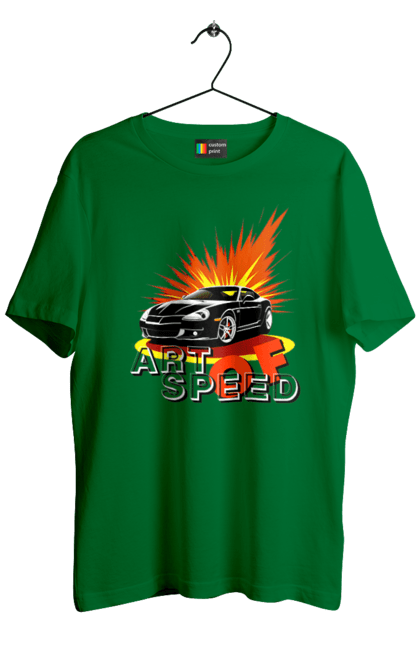 Футболка чоловіча з принтом "Швидкість". Авто, автомобіль, гонка, швидкість. 2070702