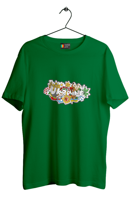 Футболка чоловіча з принтом "Україна". Народи, символіка, україна. 2070702