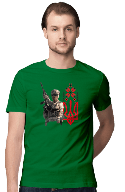 Футболка чоловіча з принтом "Гвардія наступу". F 16, himars, leopard, patriot, гвардія наступу, контрнаступ, літо 2023, літо контрнаступ, перемога. 2070702