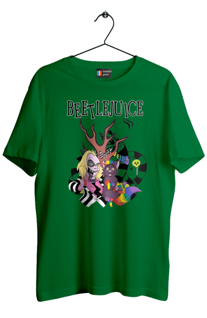 Men's t-shirt with prints Beetlejuice. Beetlejuice, comedy, ghost, horror, movie, tim burton, warner bros. 2070702