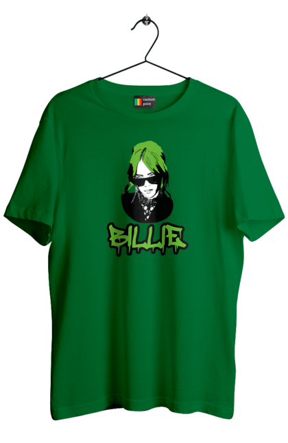 Men`s t-shirt with prints Billie Eilish. Activist, animals, billie eilish, misukant, right, singer. 2070702