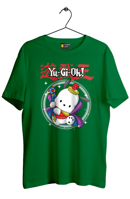 Men's t-shirt with prints Yu Gi Oh! Pochacco. Brand, character, hello kitty, pochacco, yu gi oh, yugio. 2070702