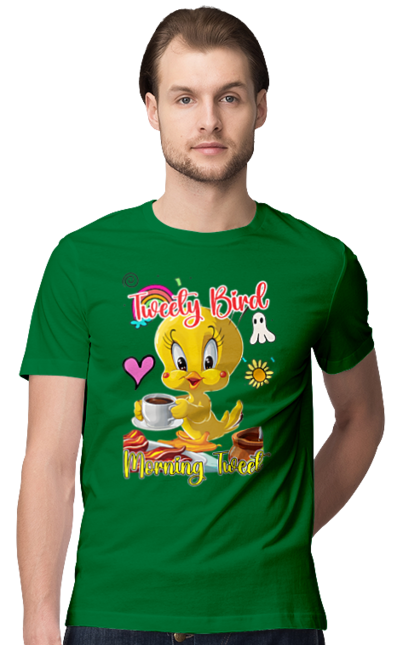 Men's t-shirt with prints Tweety Pie. Bird, looney tunes, tweety, tweety bird, tweety pie, warner bros. 2070702