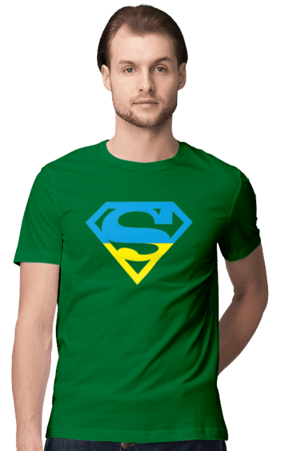 Men`s t-shirt with prints Ukraine super. Super, symbolism, ukraine. 2070702