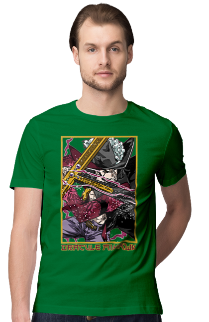 Men's t-shirt with prints One Piece Dracule Mihawk. Anime, dracule mihawk, manga, mihawk, one piece, straw hat pirates. 2070702