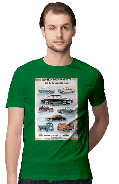 Футболка чоловіча з принтом "Аутомобільйо". Rootes, rootes (australia) limited, rootes group, rootes group products. 2070702