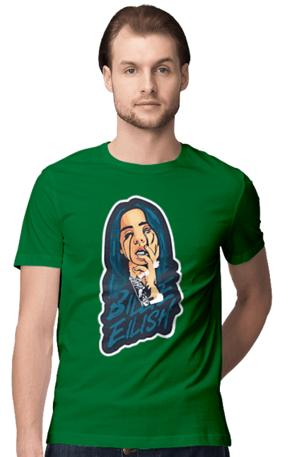 Men`s t-shirt with prints Billie Eilish. Activist, animals, billie eilish, misukant, right, singer. 2070702