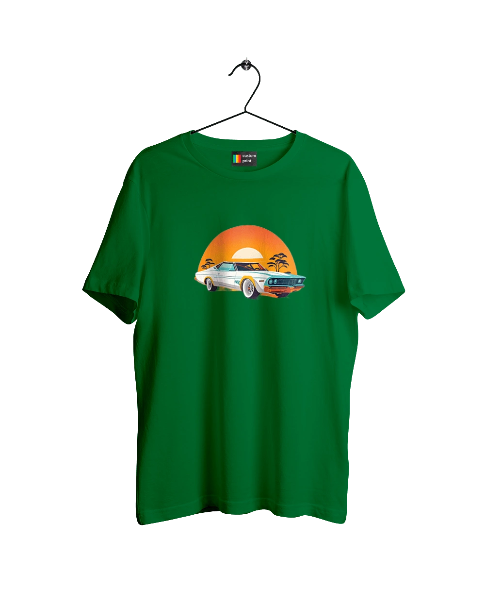 Beautiful car at sunset