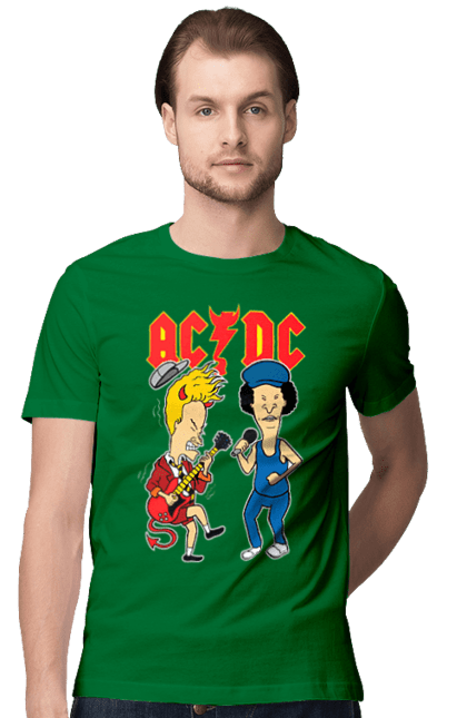 Футболка чоловіча з принтом "AC/DC". Ac dc, acdc, блюз рок, важкий рок, група, музика, рок н ролл, хард рок. 2070702