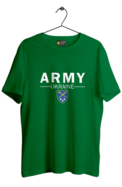Футболка чоловіча з принтом "ARMY UKRAINE". Army ukraine, емблема генштабу, залужний. 2070702