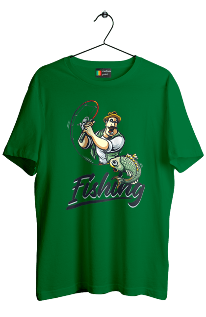 Футболка чоловіча з принтом "Рибалка, літо". Відпочинок, літо, рибалка. 2070702