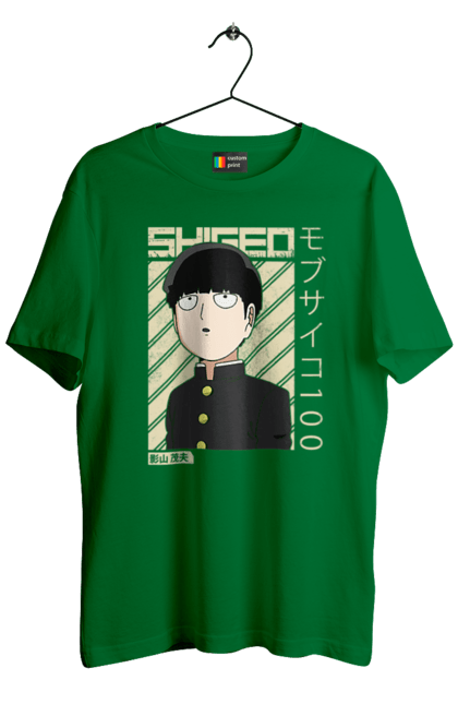 Футболка чоловіча з принтом "Mob Psycho 100". Anime, manga, mob psycho 100, shigeo kageyama, аніме, манга, моб, моб-вар ят 100, сігео кагеяма, шіґео каґеяма. 2070702