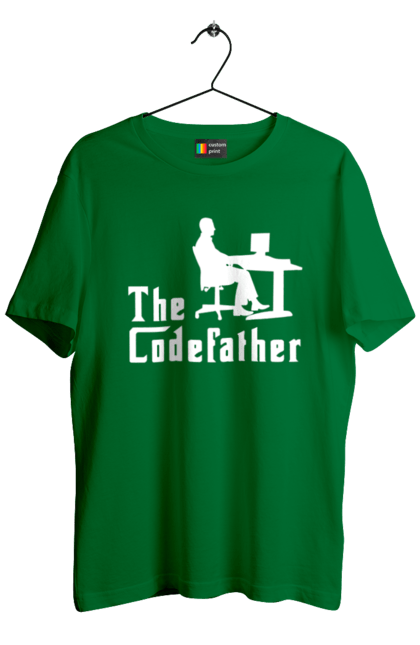 Футболка чоловіча з принтом "Батько коду". Айті, айтішник, батько коду, для айтішника, для програміста, подарунок айтішнику, подарунок програмісту, програміст, розробник. 2070702