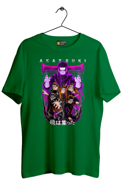 Men's t-shirt with prints Naruto Akatsuki. Akatsuki, anime, character, manga, naruto, ninja, pain, tv series, yahiko. 2070702