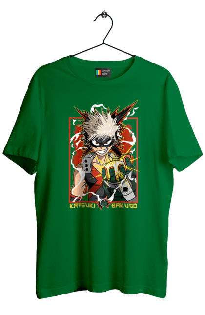 Футболка чоловіча з принтом "Моя академія героїв Бакуго". Bakugo, katsuki, katsuki bakugo, my hero academia, академія юей, аніме, бакуго, кацукі бакуго, манга, моя геройська академія. 2070702