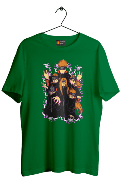 Men's t-shirt with prints Naruto Akatsuki. Akatsuki, anime, character, manga, naruto, ninja, pain, tv series, yahiko. 2070702