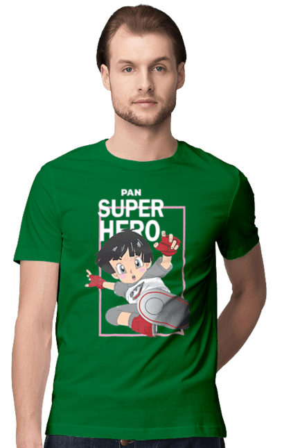 Men's t-shirt with prints Dragon Ball Super Pan. Anime, dragon ball, dragon ball super, dragon ball: super, dragonball super hero, lady, pan. 2070702