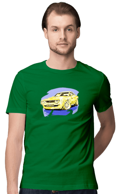 Men`s t-shirt with prints Ukrainian sports car. Machine, machine art, power, speed, sports car, ukrainian car. 2070702