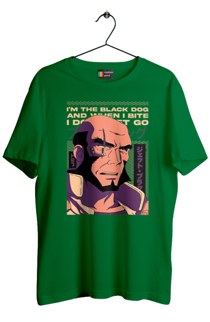 Men's t-shirt with prints Cowboy Bebop Jet. Anime, cowboy bebop, jet, jet black. 2070702