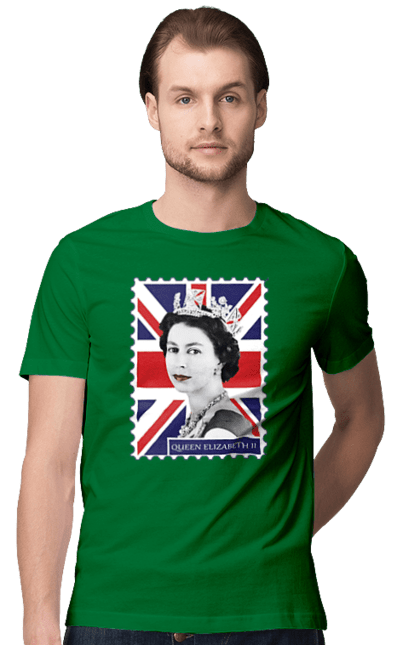 Men's t-shirt with prints Queen Elizabeth II. Britain, british, england, platinum jubilee, queen, queen elizabeth, queen elizabeth ii, rip queen elizabeth. 2070702