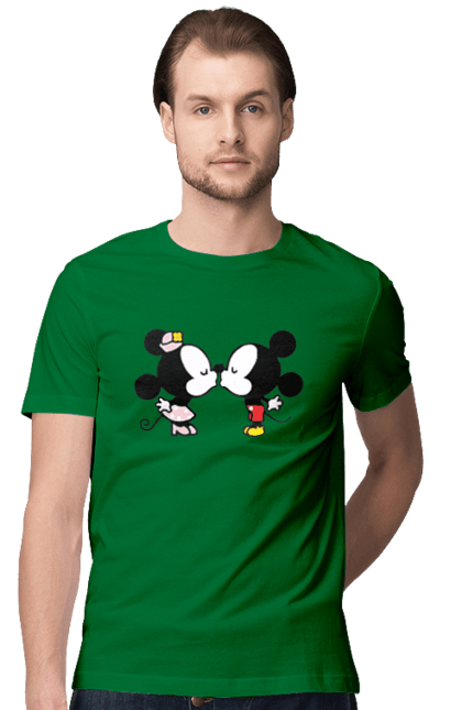 Футболка чоловіча з принтом "38". Mickey mouse, minnie mouse, дісней, міккі, міккі маус, мінні маус, мультфільм. 2070702