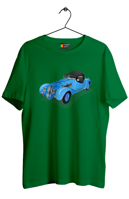 Футболка чоловіча з принтом "Автомобіль". Авто, автомобиль, класика, старовинна машина, старовинний. 2070702