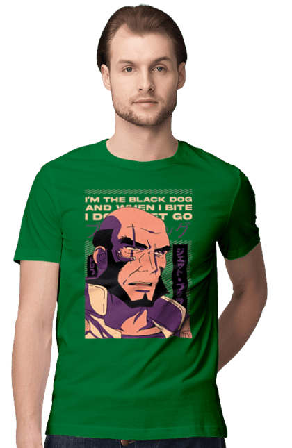 Men's t-shirt with prints Cowboy Bebop Jet. Anime, cowboy bebop, jet, jet black. 2070702