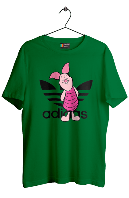 Футболка мужская с принтом Adidas Пятачок. Adidas, piglet, адидас, винни-пух, мультфильм, пятачок. 2070702