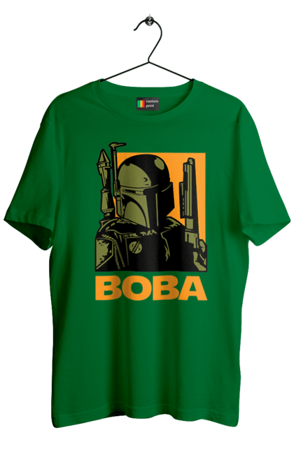 Men's t-shirt with prints Boba. Bob fett, boba fett, clone, head hunter, star wars. 2070702