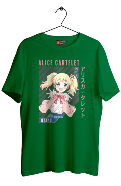 Men's t-shirt with prints Kiniro Mosaic Alice Cartelet. Alice, alice cartelet, anime, gold mosaic, kiniro mosaic, kinmoza, manga. 2070702