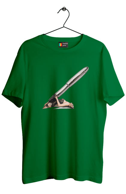 Men`s t-shirt with prints Great Patron. Bullet, cartridge, girl. 2070702