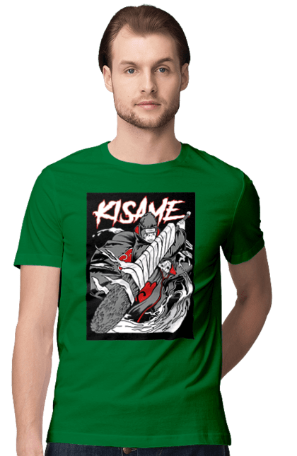 Men's t-shirt with prints Naruto. Anime, character, kisame hoshigaki, manga, naruto, ninja, tv series. 2070702