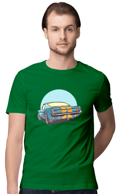 Футболка чоловіча з принтом "Авто". Авто, герой, гроші, монстр, музика, новий, персонаж, робот, супер герой. 2070702