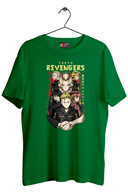 Men's t-shirt with prints Tokyo Avengers. Action movie, anime, fantasy, game, manga, takemichi, thriller, tokyo avengers, tokyo revengers, tv series. 2070702