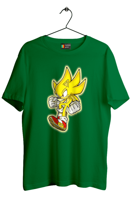 Футболка чоловіча з принтом "Сонік (13)". Sega, shadow, sonic, sonic x, гра, ежик, игра, їжачок, наклз, сега, скорость, соник, сонік, сього, тейлз, швидкість, шедоу. CustomPrint.market