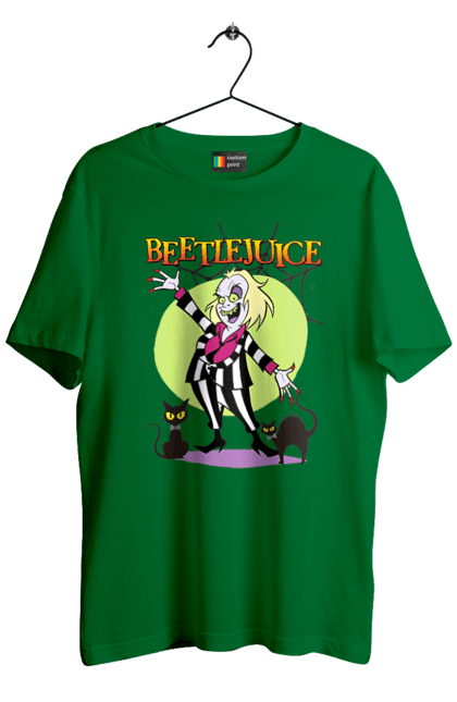 Men's t-shirt with prints Beetlejuice. Beetlejuice, comedy, ghost, horror, movie, tim burton, warner bros. 2070702