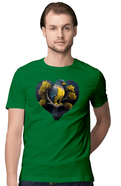 Blue and yellow falcon