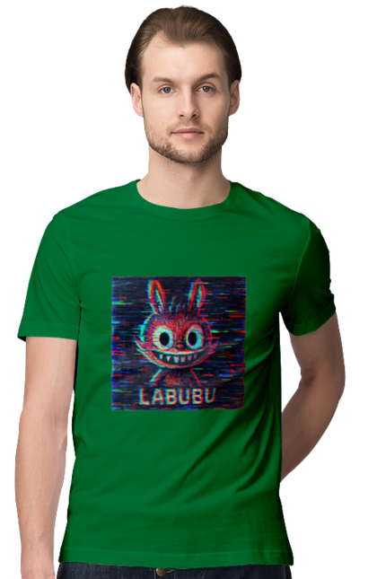Футболка чоловіча з принтом "Лабубу". Crt, rgb, глітч, кіберпанк, лабубу, пікселі, ретро, спотворення, цифрове мистецтво, шум. 2070702