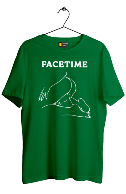 Men`s t-shirt with prints Facetime. Cool, facetime, funny, humor, vulgar. 2070702