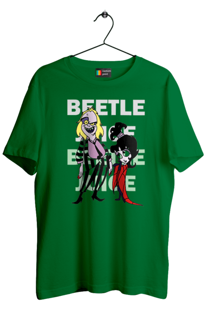 Men's t-shirt with prints Beetlejuice. Beetlejuice, comedy, ghost, horror, movie, tim burton, warner bros. 2070702