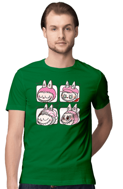 Футболка чоловіча з принтом "Labubu". Labubu, weird cute, іграшки, лабубу. 2070702