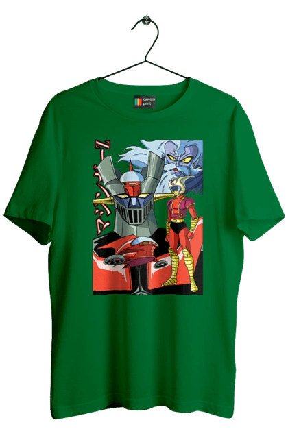 Футболка мужская с принтом Mazinger Z Грендайзер. Goldorak, goldrake, grendizer, mazinger z, mecha, аниме, грендайзер, манга, меха, роботы. 2070702