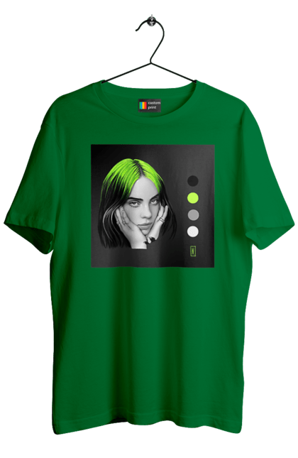 Men`s t-shirt with prints Billie Eilish. Billie, billie eilish, eilish. 2070702
